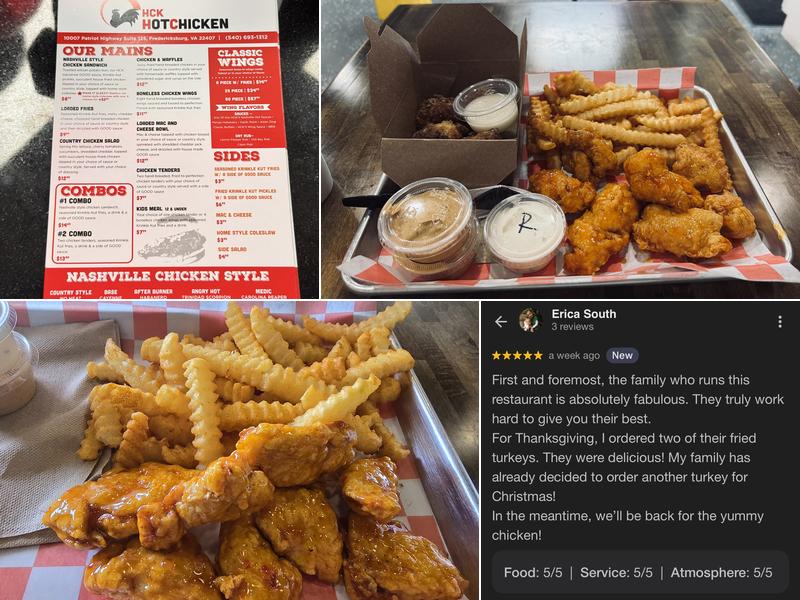 HCK Hot Chicken Menu