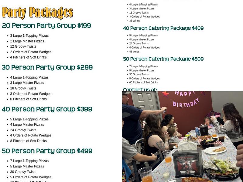 Straw Hat Pizza Grille Menu