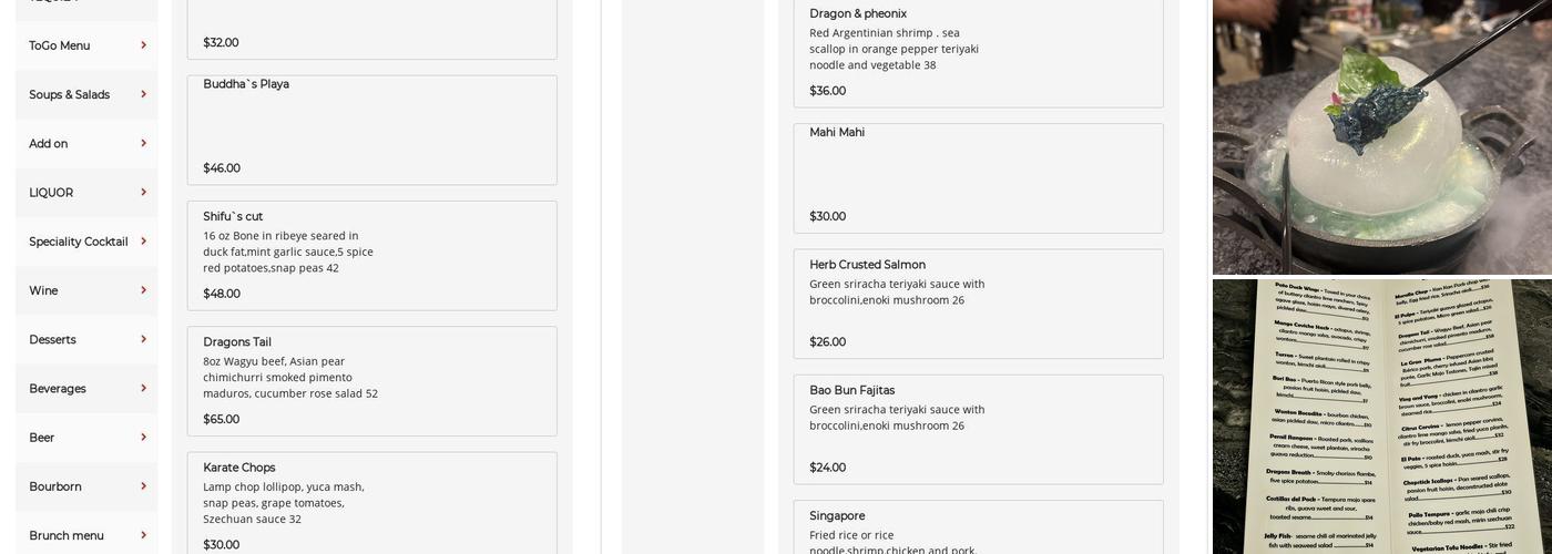 La Gran Muralla Menu