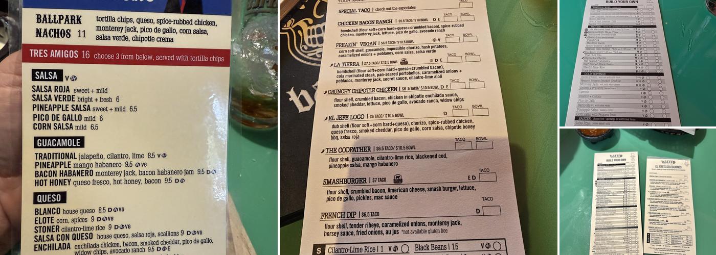 Barrio Tacos Tampa Menu