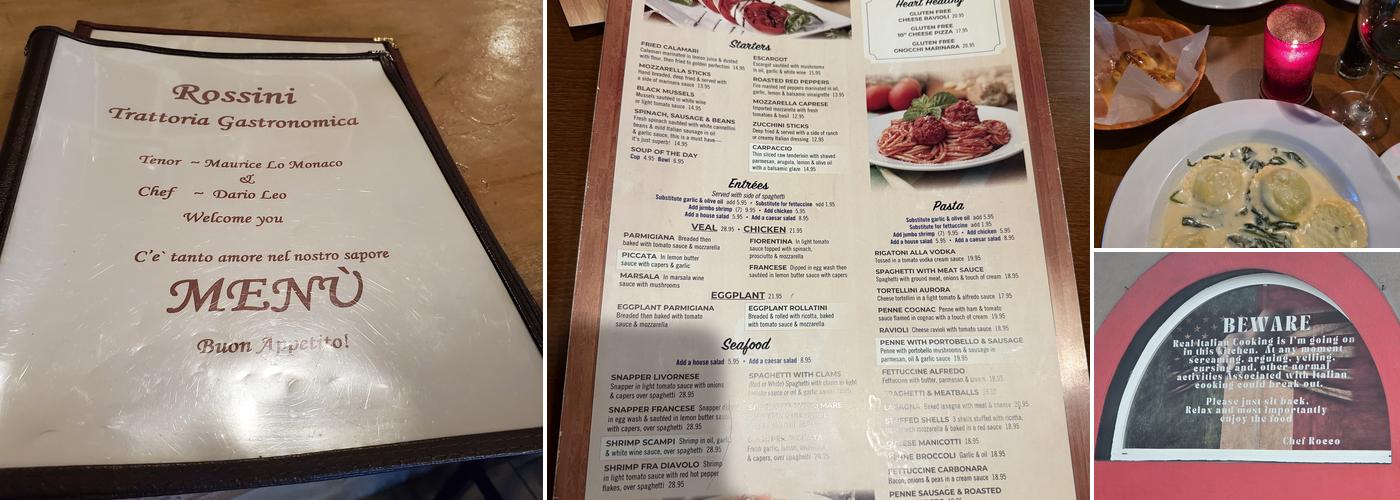 Rossini by Chef Rocco Menu