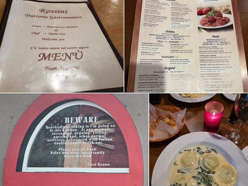 Rossini by Chef Rocco Menu