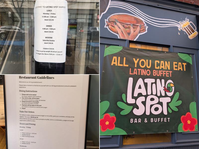 Latino Spot Bar & Buffet Menu