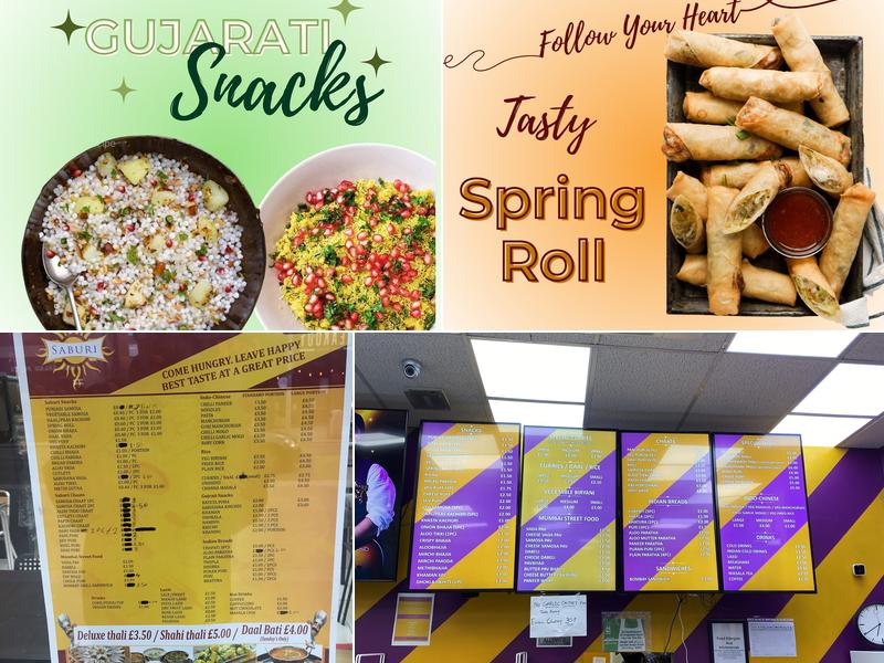 Saburi Vegetarian Food Menu