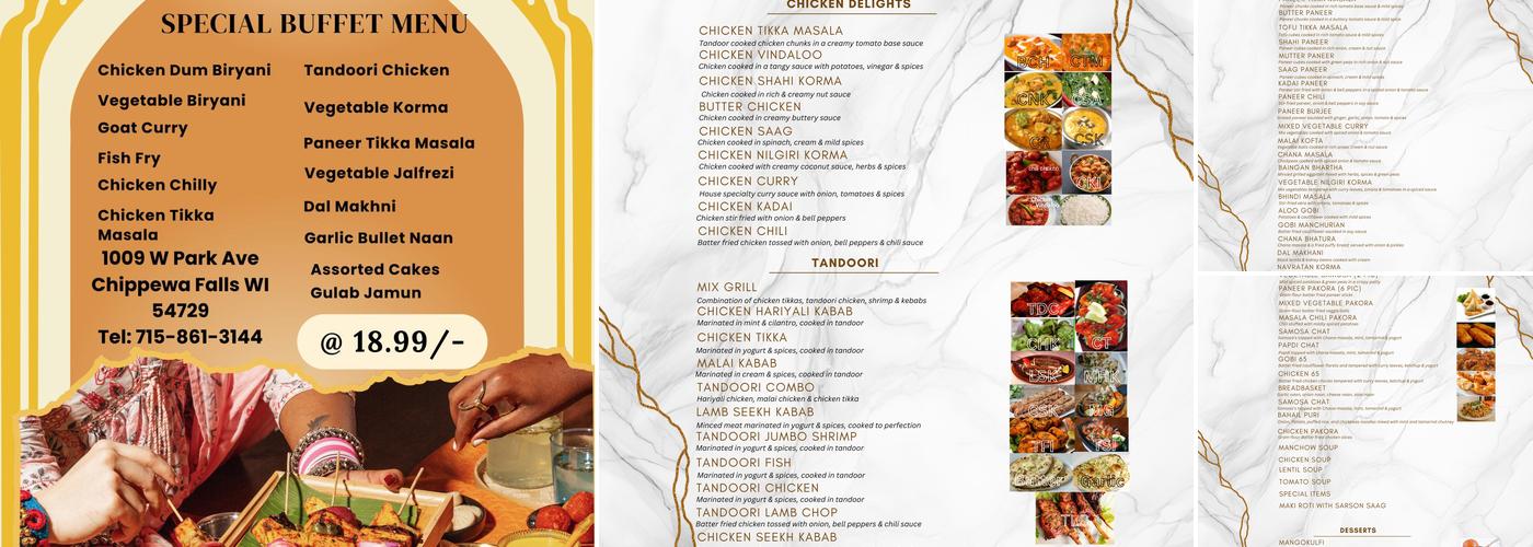 NEW MAHARAJA INDIAN CUISINE AND BAR Menu