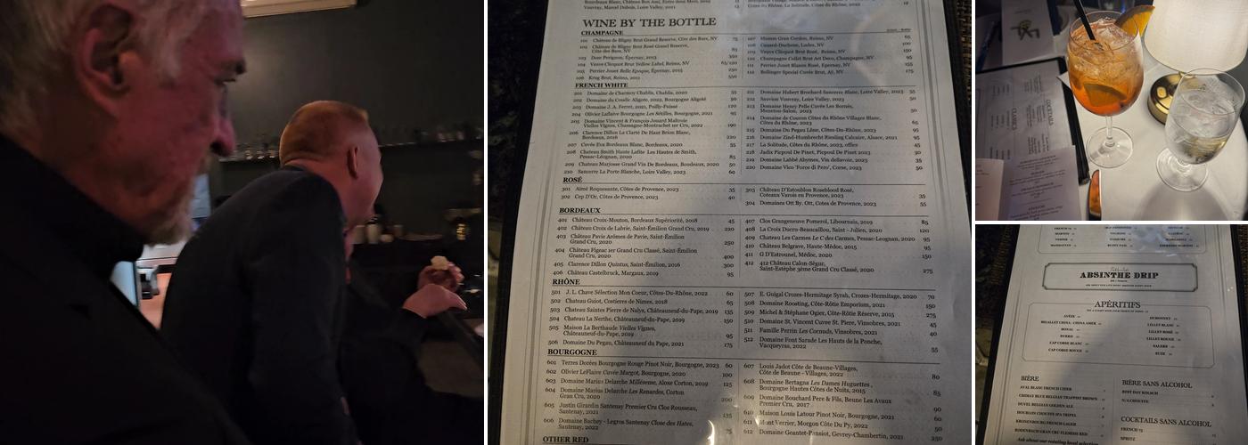 La Ville Lumière Menu