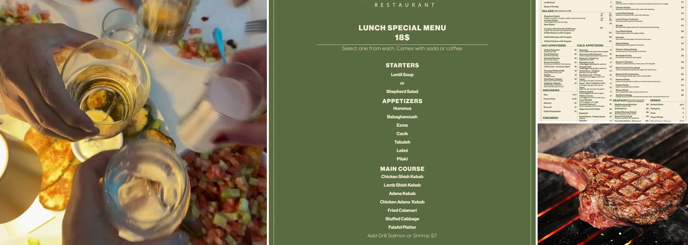 Olive Tree Restaurant Menu