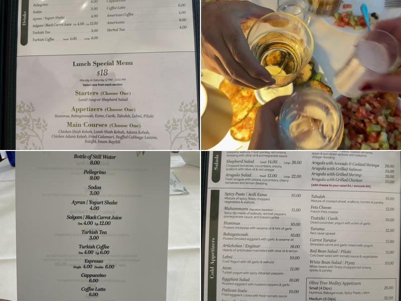Olive Tree Restaurant Menu