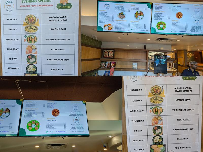 Idly Express - Mountain View Menu