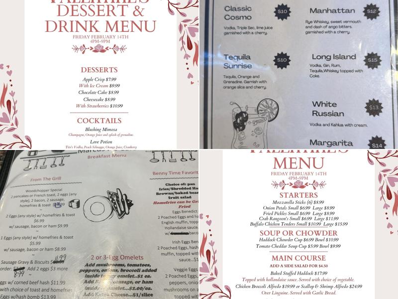 Marcus P’s Cafe Menu