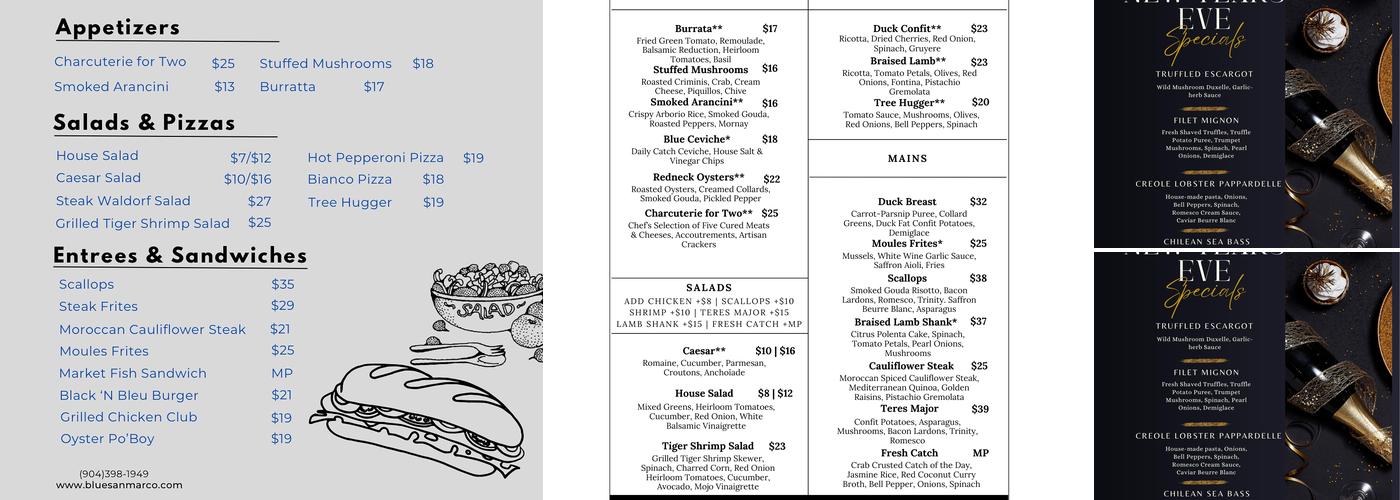Blue Menu