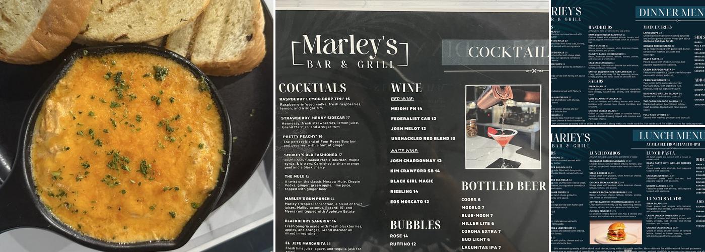 Marley's Bar & Grill Menu