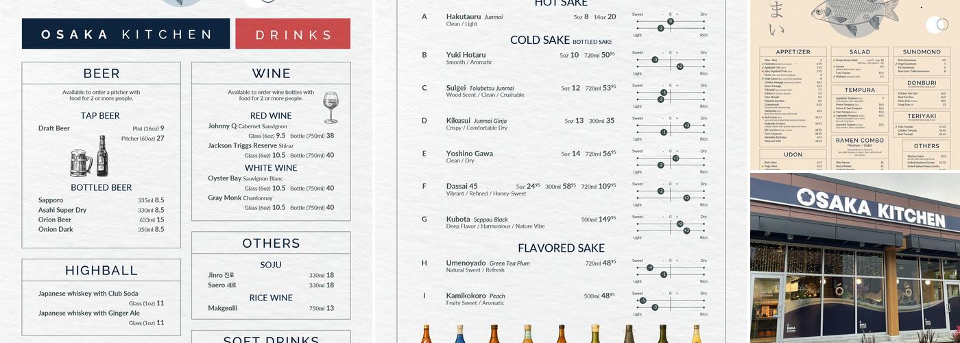 Osaka Kitchen Menu