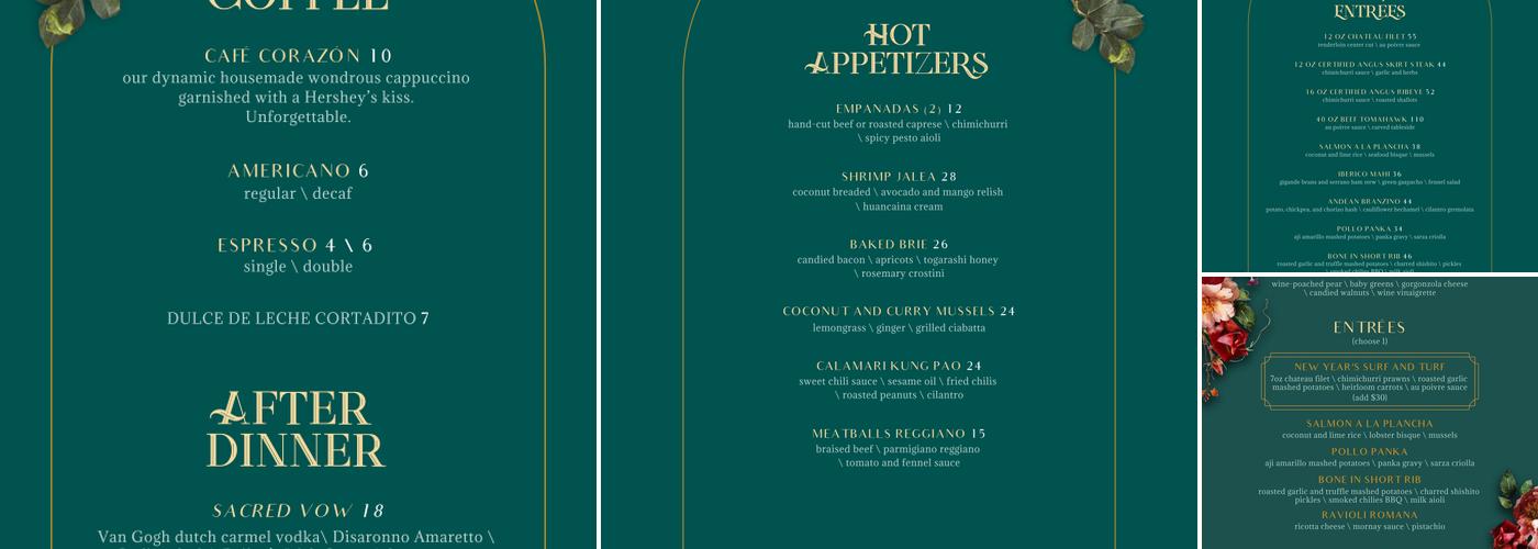 Corazon by Baires Menu