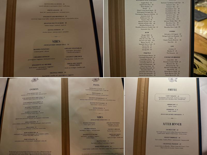 Corazon by Baires Menu