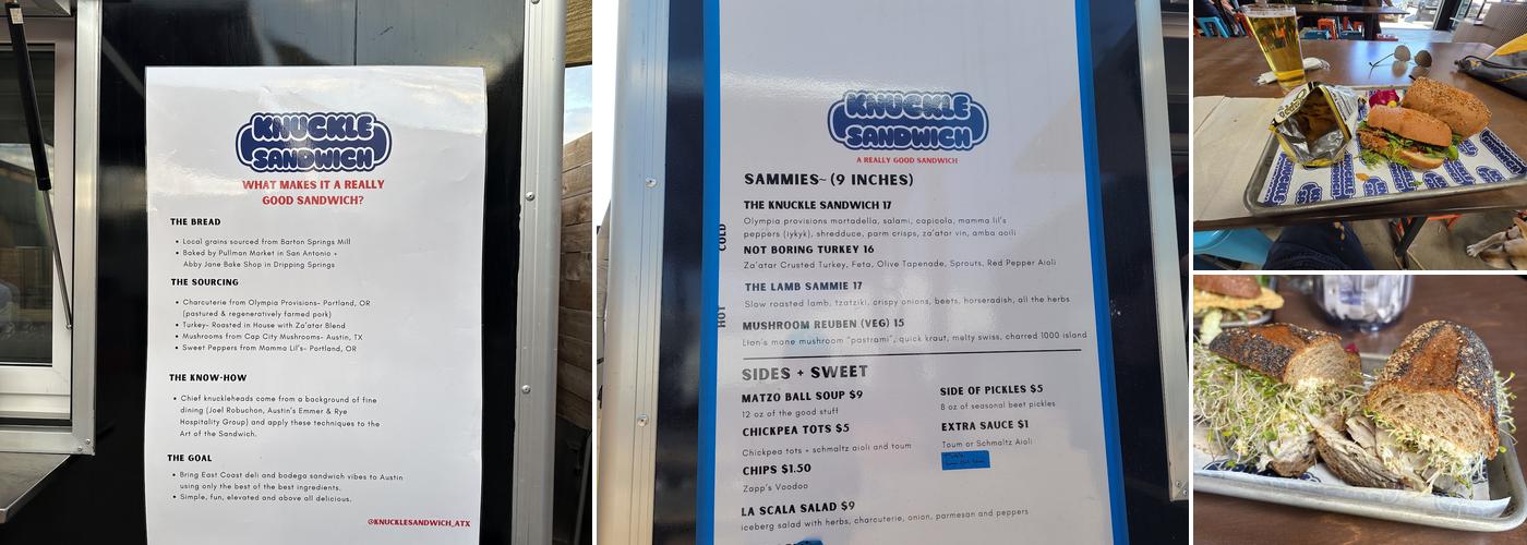 Knuckle Sandwich Menu