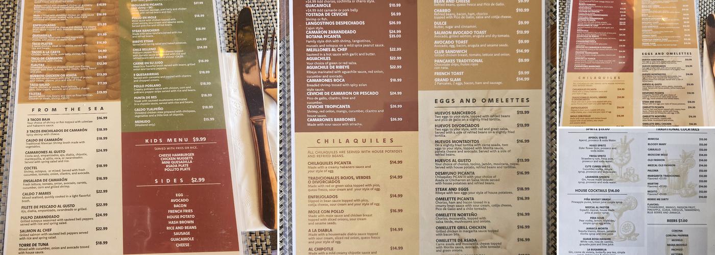 Picanta Mexican Kitchen Menu