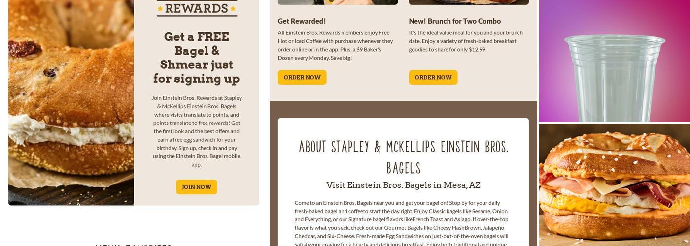 Einstein Bros. Bagels Menu