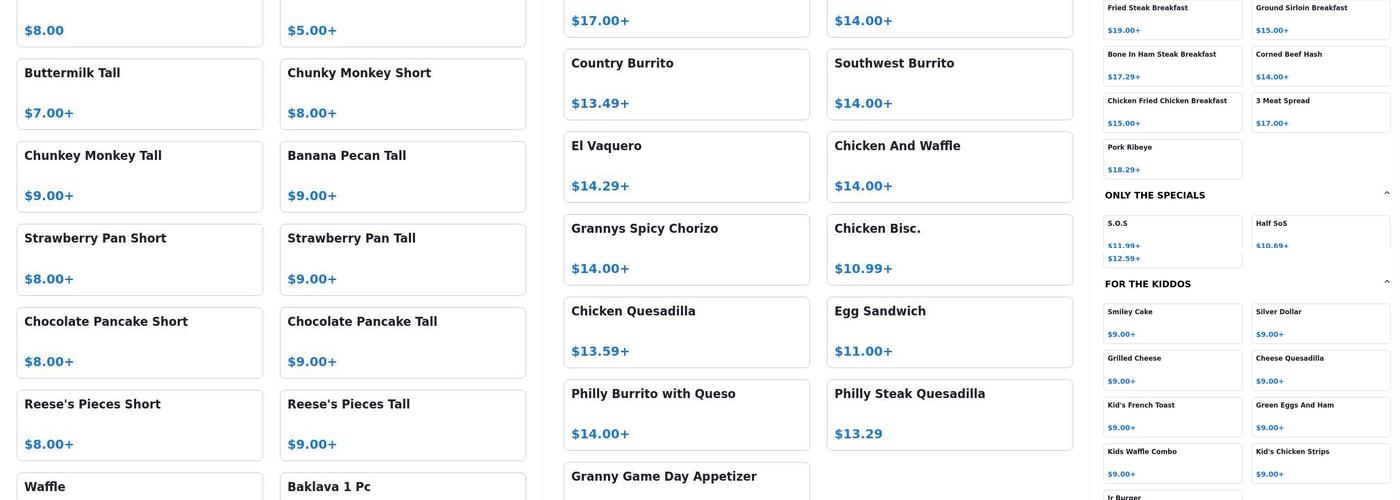 Grannys kitchen Expressway Menu