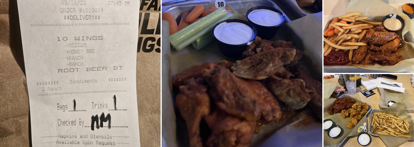 Buffalo Wild Wings Menu