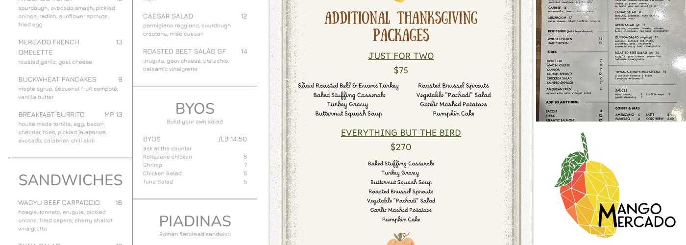Mango Mercado Menu