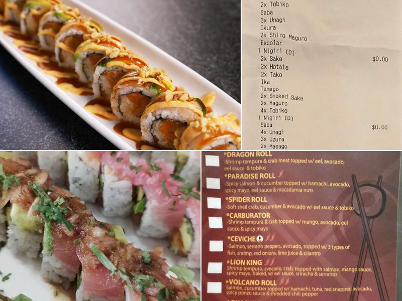 Paradise Sushi & Grill Menu