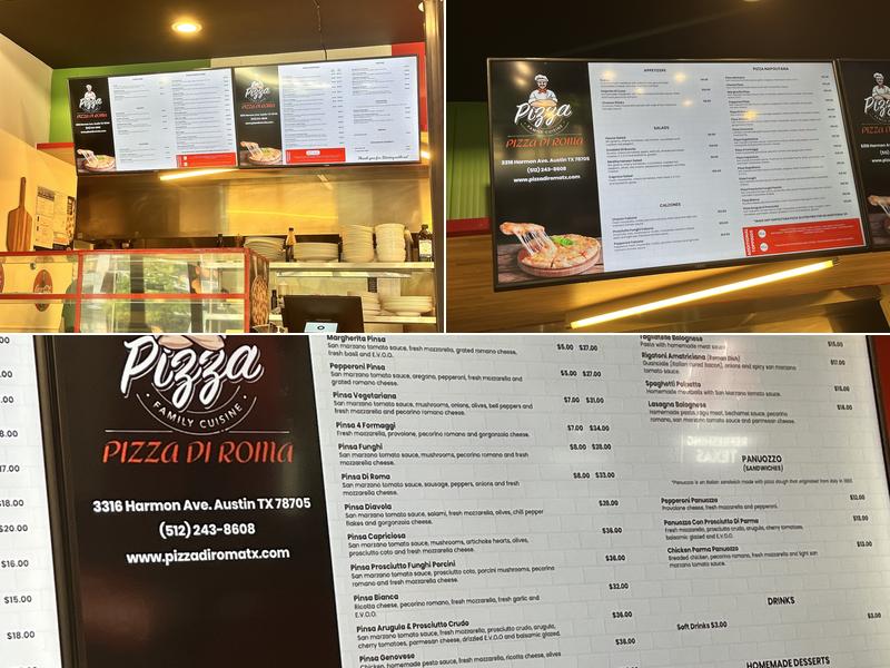 Pizza Di Roma Menu