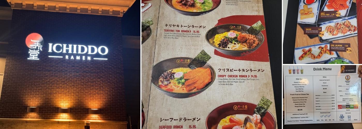 ICHIDDO RAMEN Menu