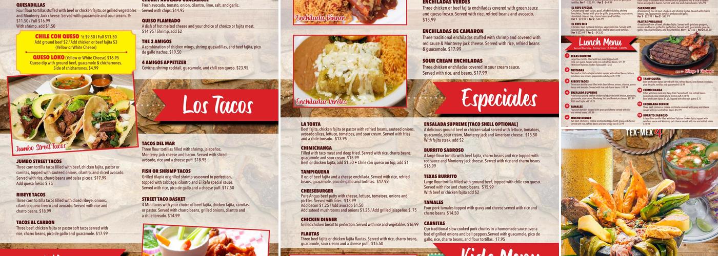 El Refu Tex Mex, Port Arthur - Menu, Reviews (162), Photos (34 ...
