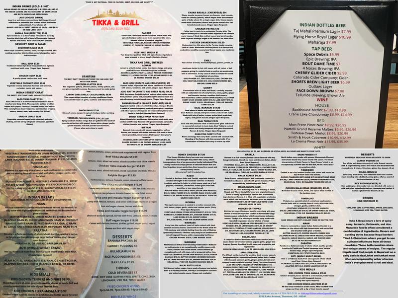 Tikka and grill (masala &wings) Menu