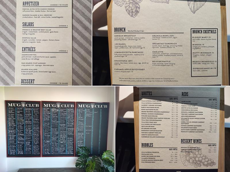 Irene's Craft Kitchen + Biergarten Menu
