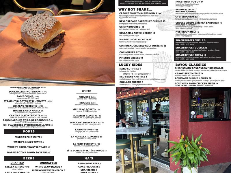 Lucky 8 Menu