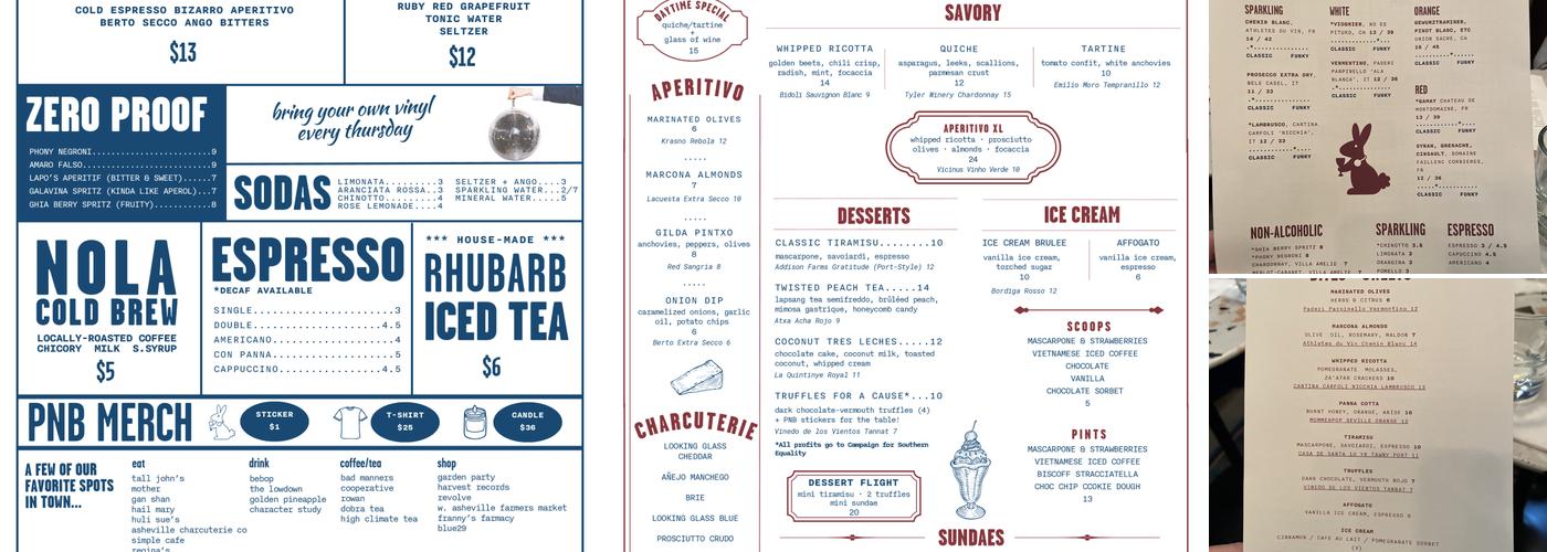 Potential New Boyfriend Menu