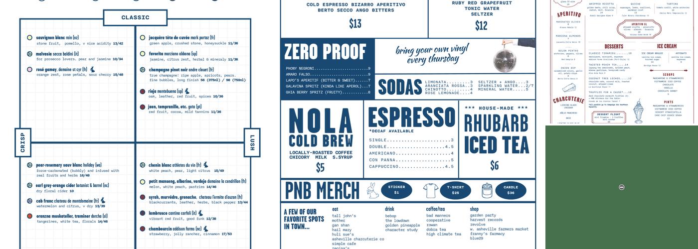 Potential New Boyfriend Menu