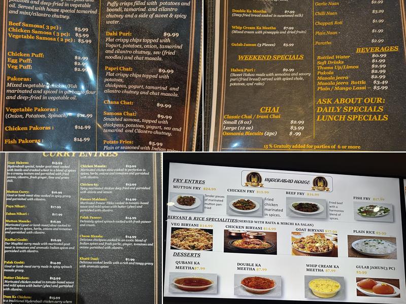 Hyderabad House Menu