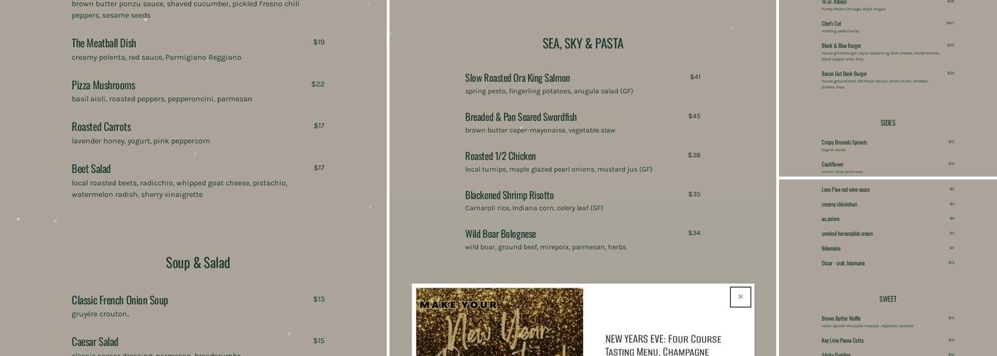 Lone Pine Menu