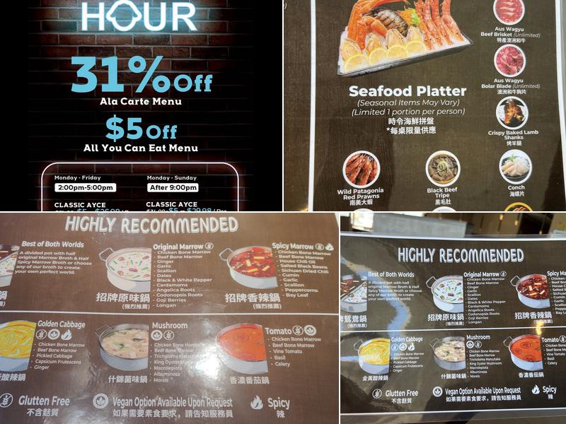 Happy Lamb Hot Pot, Maryland Crossing Menu