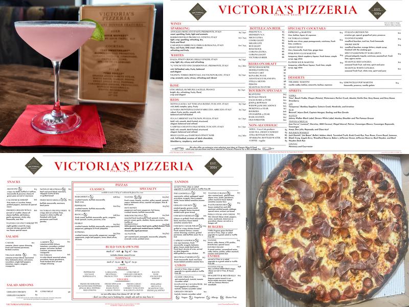 Victoria’s Pizzeria Menu