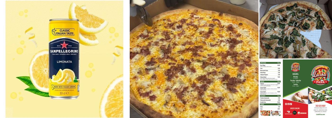 Lusha Pizza Menu