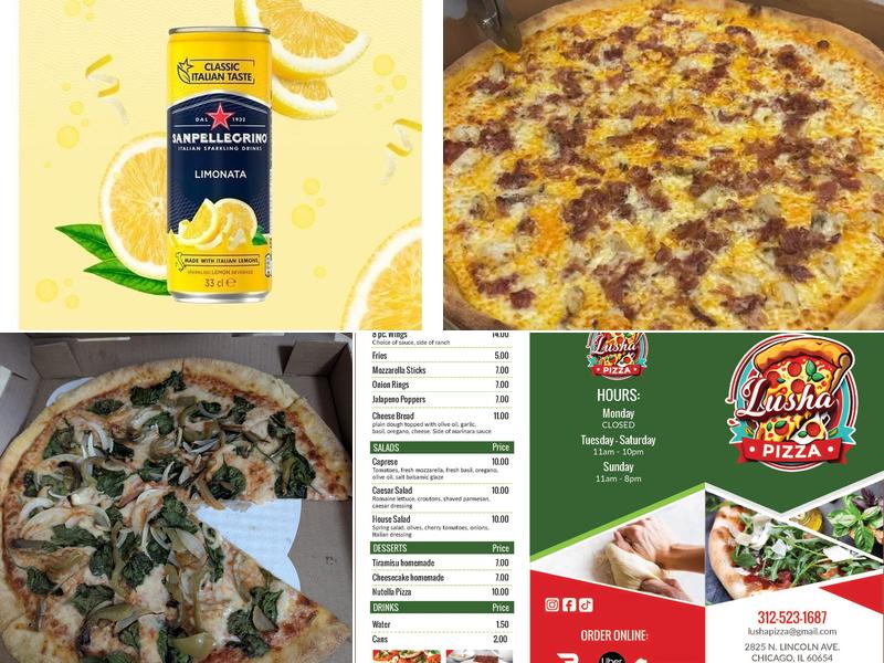 Lusha Pizza Menu