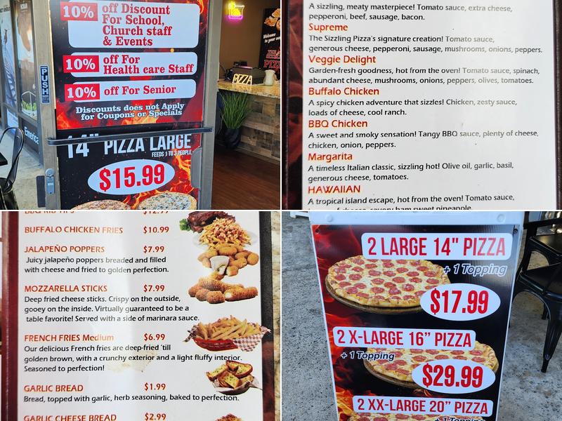 The Sizzling Pizza ( Santee ) Menu