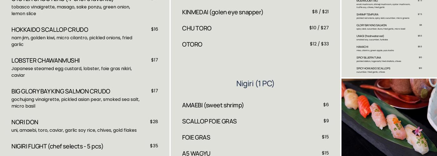 NoriNori HTX Menu