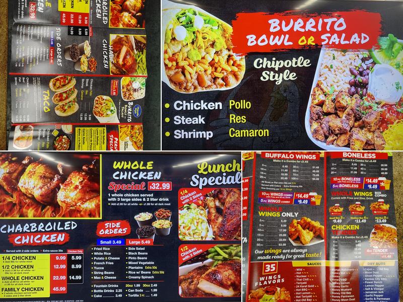 Peruvian Charcoal chicken & wings{ Open 24/7 } Menu