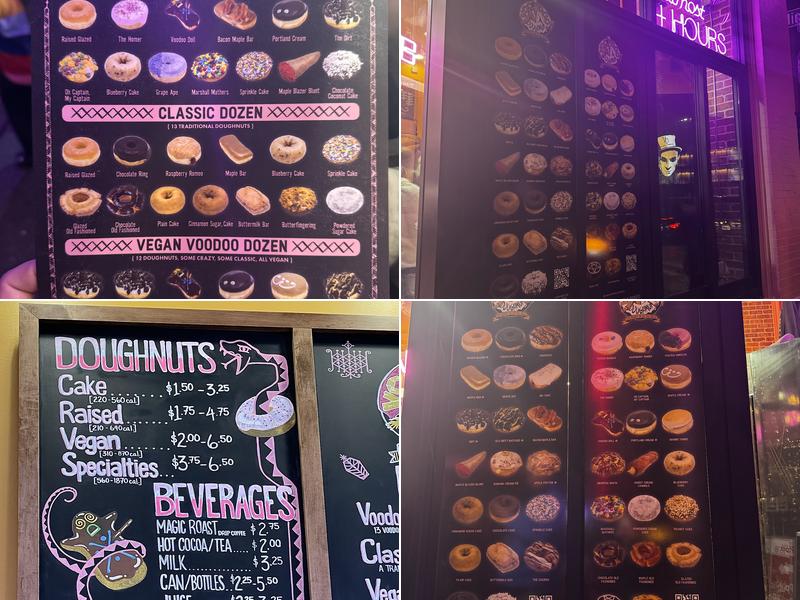 Voodoo Doughnut Menu