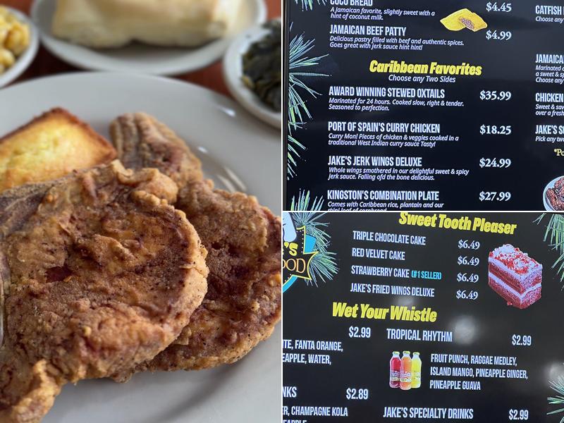 Jake's Soulfood Cafe Tuscaloosa Menu