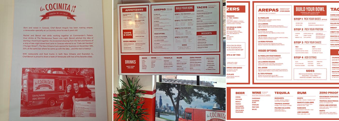 La Cocinita Restaurant Menu