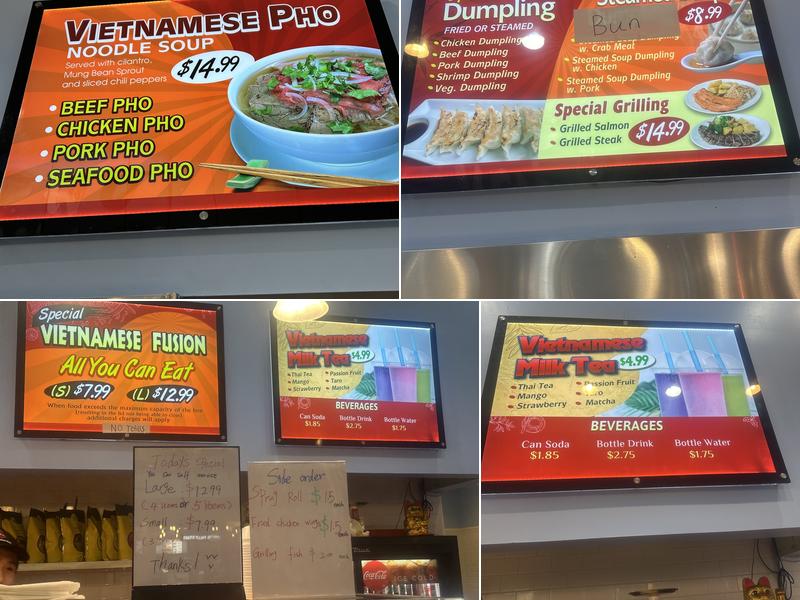 Pho Fusion Hub Menu