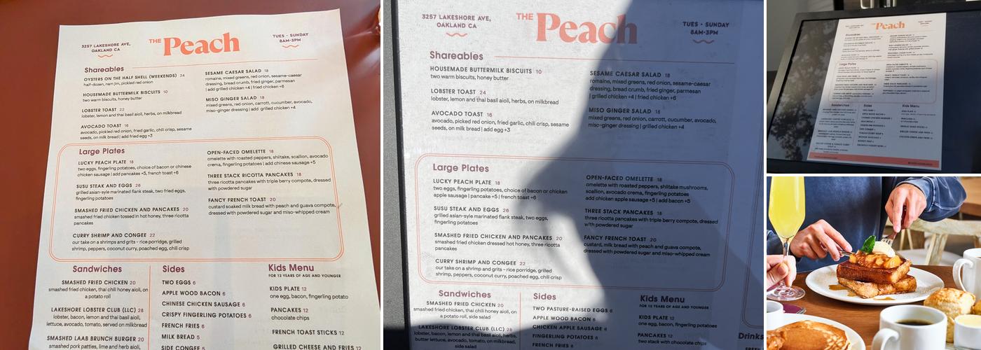 The Peach Menu
