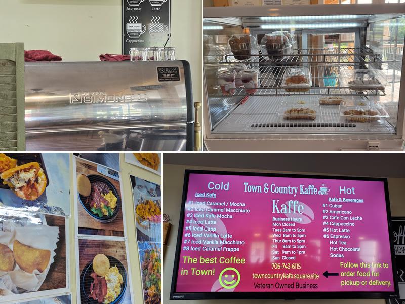 Town and Country Kafe Menu