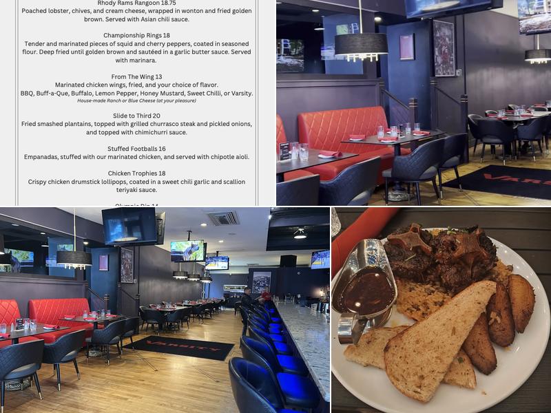 Varsity Luxury Sports Bar Menu